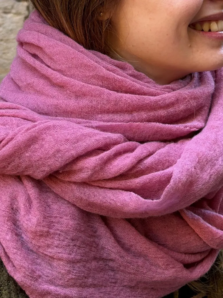 [0185 P] Pashmina New Pink