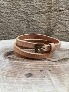 Cinturón cuero rosa