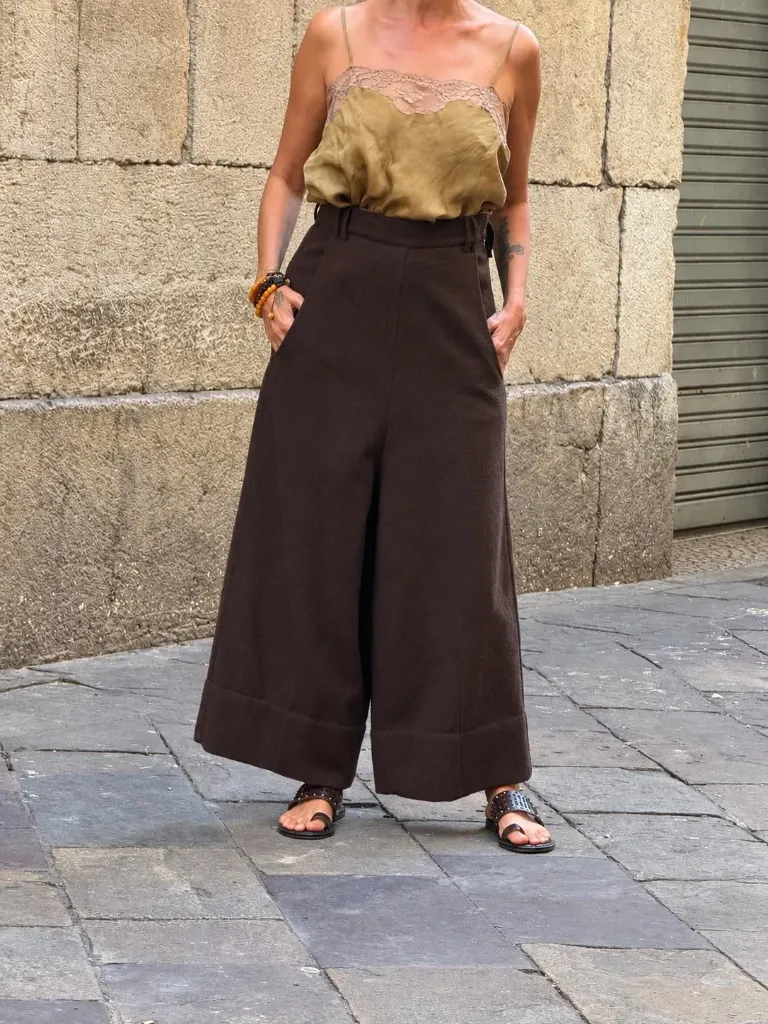 Pantalón Wide Kova Marrón