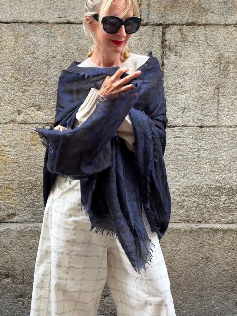 Pashmina Luna de Dos Navy