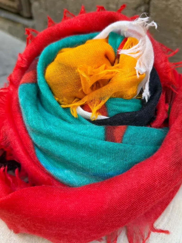 Pashmina Coral Rojo colaboración Jorge Rojo