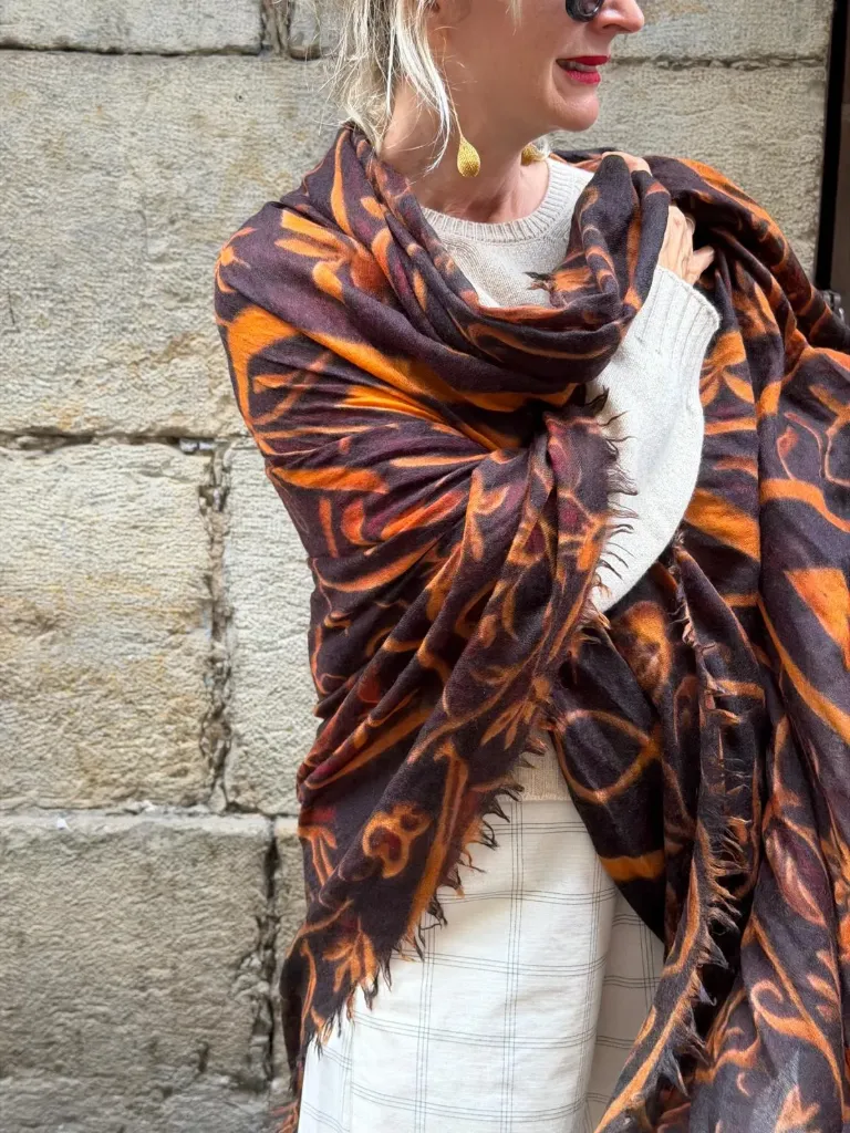 Pashmina Luna de Dos Marrón